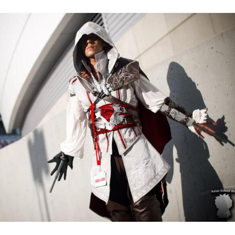 禾回cos服cosplay服装男装白色男套装 150cm