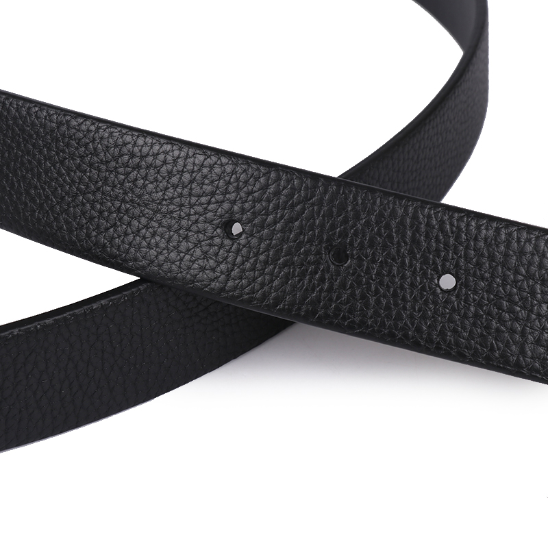 canali 康纳利 男士黑灰色牛皮革荔枝纹针扣双面皮带腰带 50c ka00107