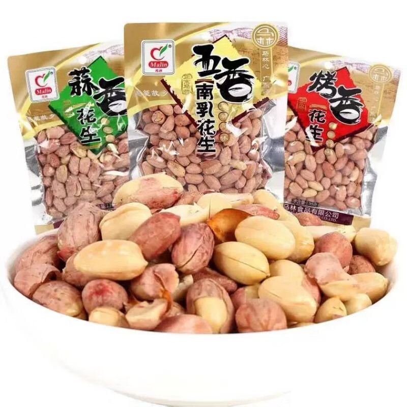 展志曼智花生仁南乳五香蒜香花生米零食香脆下酒菜 南乳花生2袋(130g/袋怎么看?