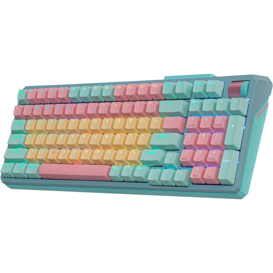 酷冷至尊（CoolerMaster）MK770 Macaron机械键盘无线蓝牙|2.4GHz游戏键盘热插拔 可定制RGB 98个按键 Kailh Box V2 Click 白色开关