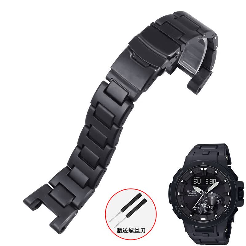恩玺适用于卡西欧protrek prw7000/prw-7000fc系列改装塑钢复合手表带