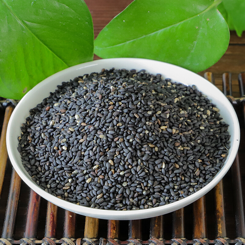 虎钢馋熟黑芝麻克即食干吃炒熟黑芝麻粒农家自产做芝麻糊丸五谷杂粮