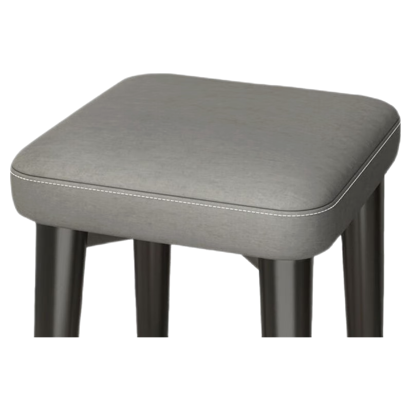 凳子家用北欧轻奢可叠放简易餐椅时尚客厅方凳客人桌椅板凳现代简约凳创意梳妆凳加厚网红椅子铁艺小凳子 【加厚乳胶垫】油皮面-橙色（豪华金腿）