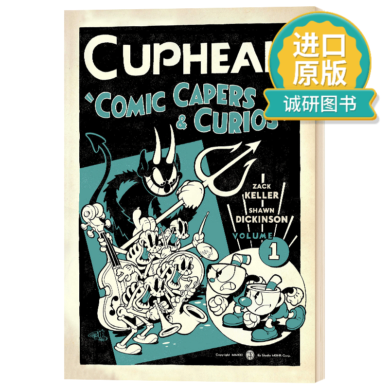 正版 英文原版 茶杯头官方漫画书小说 Cuphead Volume 1 Comic Capers & Curios 冒险故事小说 黑马出版社 英文版