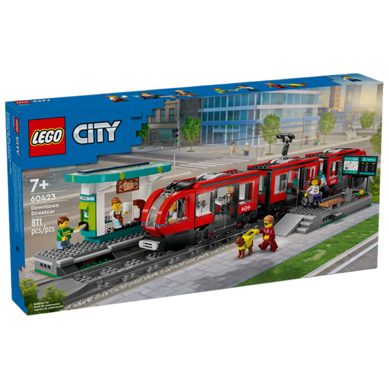樂高（LEGO）積木玩具 城市組 60423都市有軌電車7歲+兒童玩具生日禮物