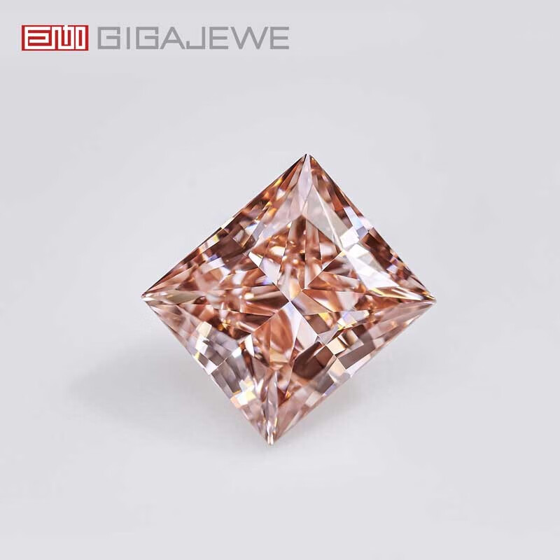 46*5.77mm 1.505克拉 公主方形切割粉色钻石