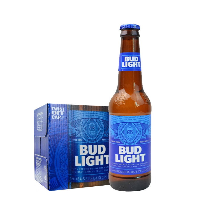 百威啤酒英国进口百威旋盖啤酒300ml瓶装整箱 百威蓝旋【300ml*12瓶】