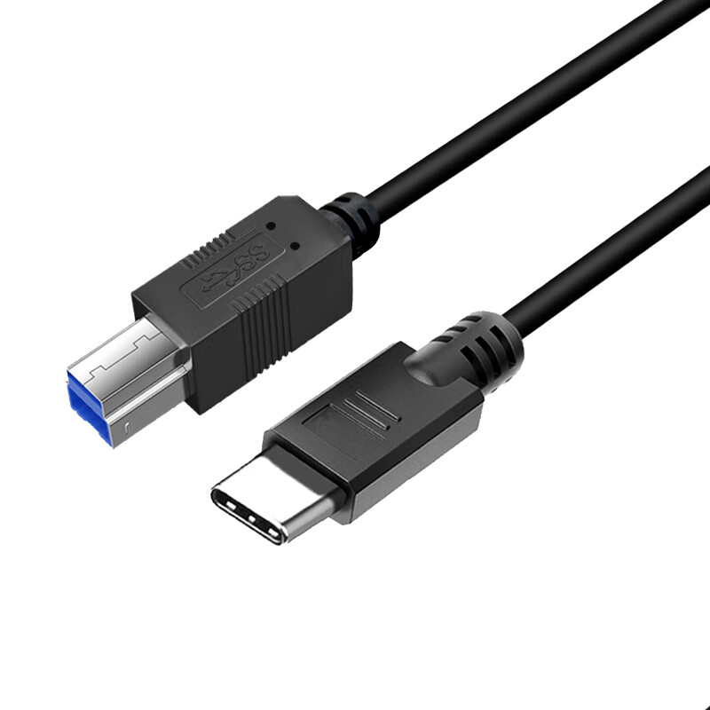 优特讯Type-C/USB-C转USB3.0B公打印线 笔记本电脑手机接打印机传真机扫描仪摄像头等连接线 YT-TC09 Type-C转USB3.0B公打印线 18米