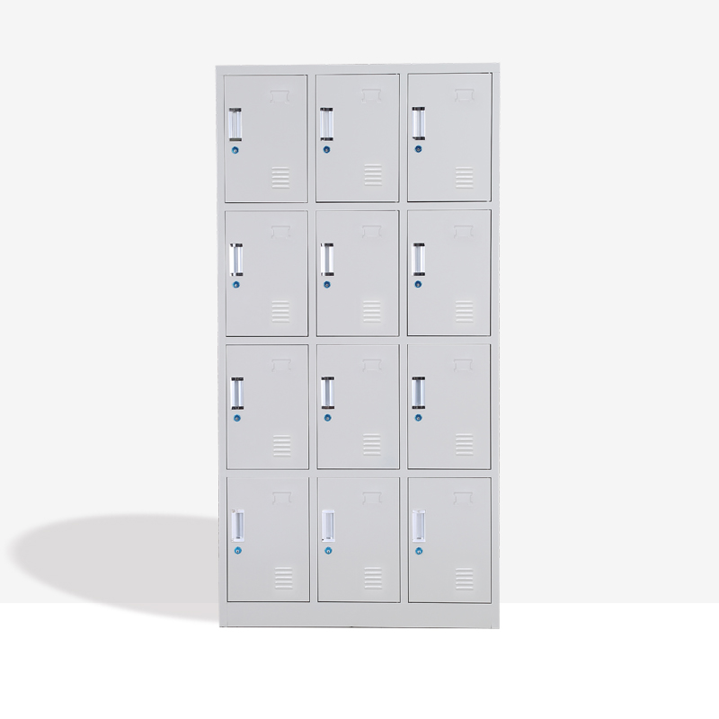 五庭门12门铁皮柜12格储物柜十二门员工柜更衣室柜存物柜 0.8mm