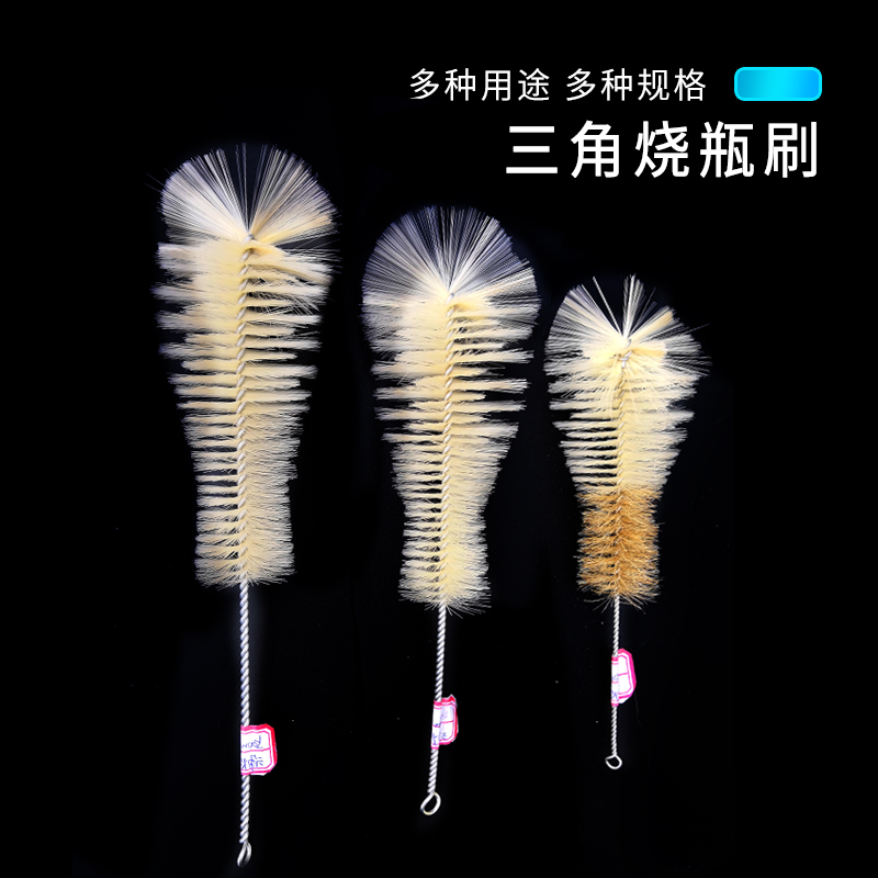 试管刷 烧杯量筒刷管道清洁吸管刷化学实验室试剂瓶清洁毛刷 500ml量筒刷 5支装