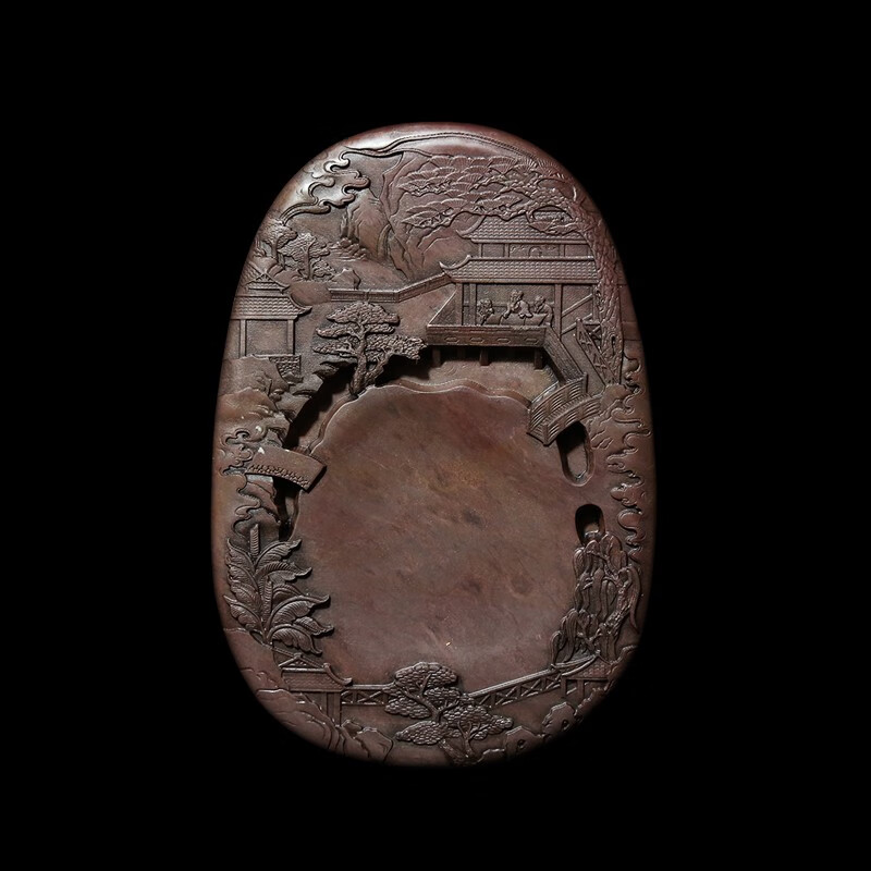 賦比興硯臺端硯 國家非遺 肇慶端硯硯臺《蘭亭端硯》8寸宋坑硯臺 正宗老坑天然原石書(shū)法專(zhuān)用硯臺