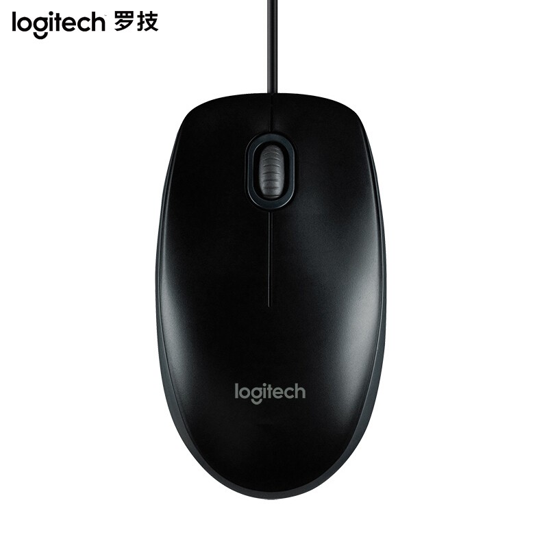 罗技（Logitech）M100r 有线鼠标 大手鼠标 商务办公鼠标 家用对称鼠标 企业采购 黑色