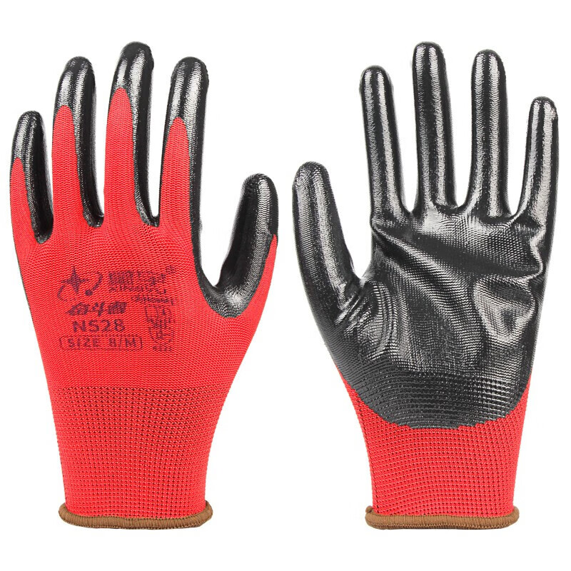 定制适用于星宇手套奋斗者n528耐磨耐油耐用彩尼龙丁腈透气浸胶薄 n