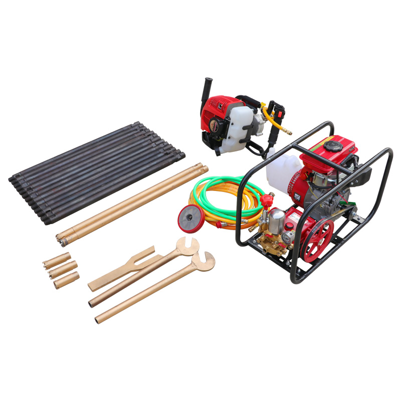 小型背包钻机浅层环境土壤取样钻机地质勘探设备手持式汽油钻孔机