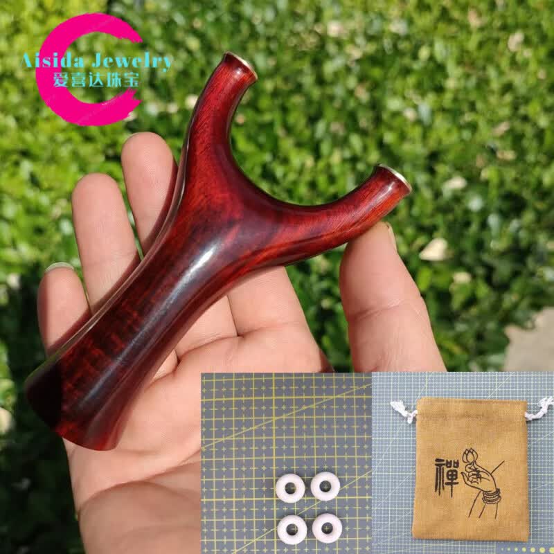 爱喜达小叶紫檀弹弓户外精品比赛竞技精准反曲飞虎叉实木免绑大威力j