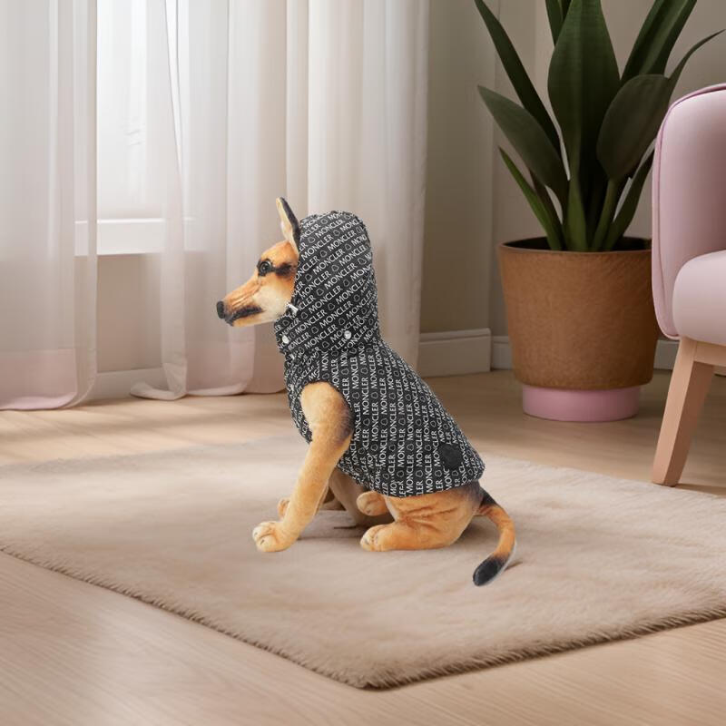 Moncler黑色白色双面宠物狗犬保暖连帽棉马甲H2 09O G00001 596CF F90 1