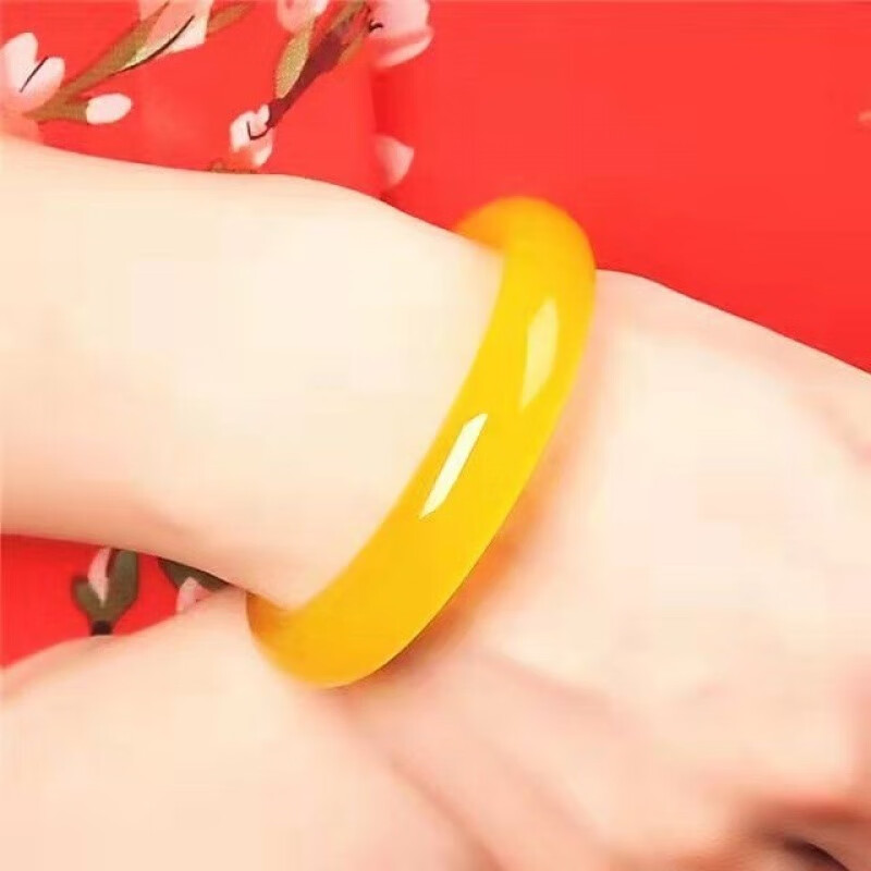呈源祥 CREORISETIN新款一代原礦蜜蠟手鐲原石雞油黃蜜蠟手串男女款蜜蠟琥珀手鏈 64