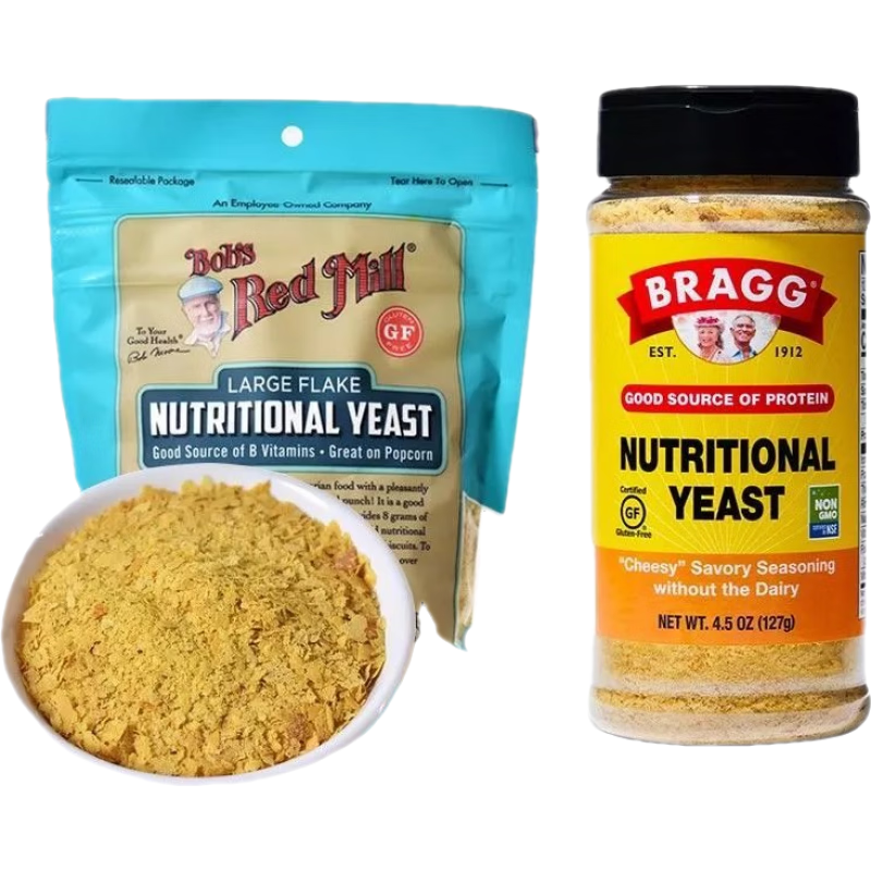 鮑勃紅磨坊美國進(jìn)口營養(yǎng)酵母粉即食素食糖尿病維生素新日期早中午 新貨無蔗糖+勺 150g 澳洲營養(yǎng)酵母