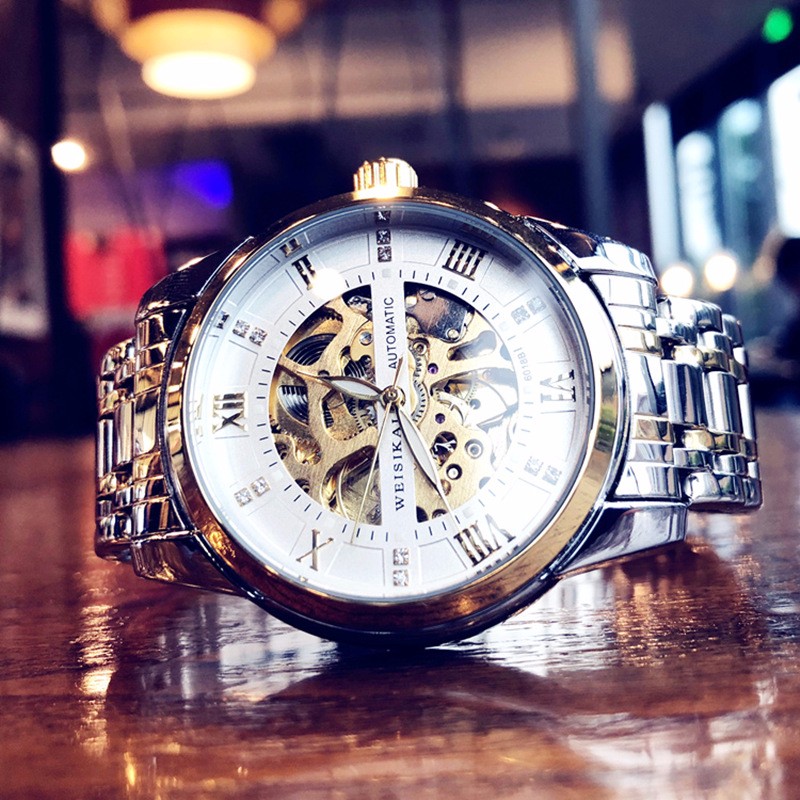 潮流手表男士全自动机械表男表防水精钢双面镂空夜光休闲