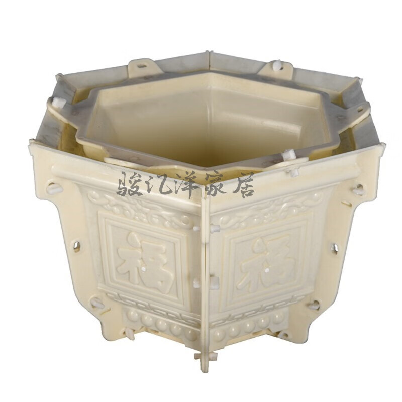 模具水泥花盆六角欧式大号花盘盆景模型混泥土塑料罗马柱磨具38的价格