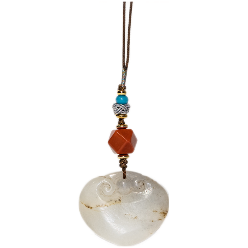 游此斋老和田玉如意手机吊坠挂坠件玉如意艺术品工艺品玉石