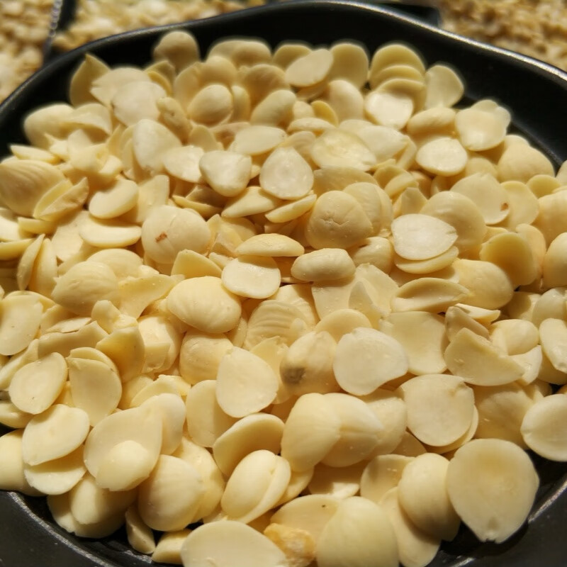 坚果去皮南北光中杏仁片生带皮甜杏仁茶打豆浆煮露露烘焙煲汤原料 去皮甜杏仁100克