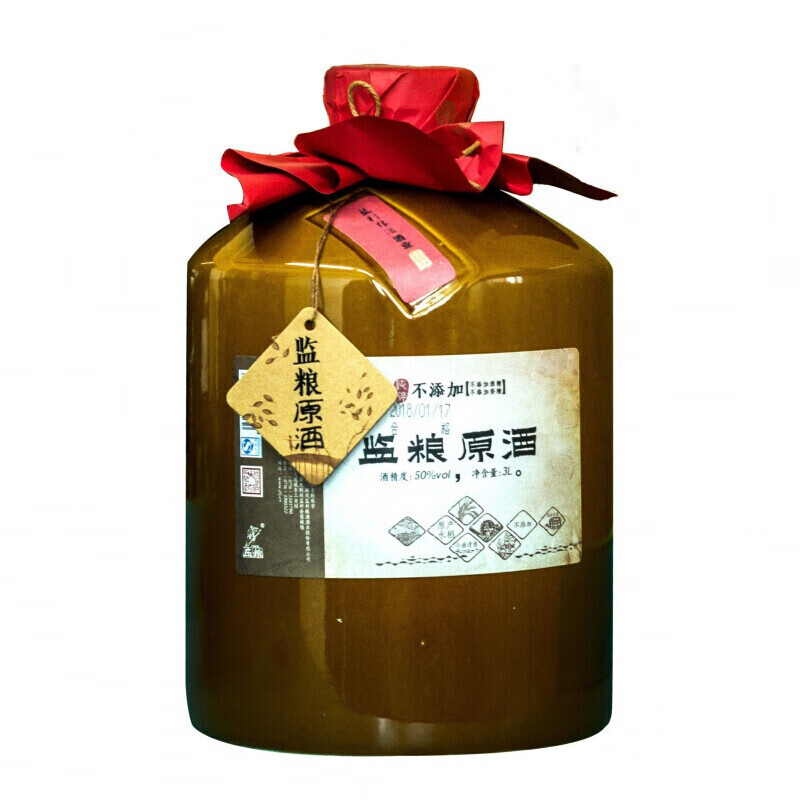5折 湖北监利粮酒 监粮原酒 50度 6斤装 3000ml 纯粮食酿造白酒 1坛