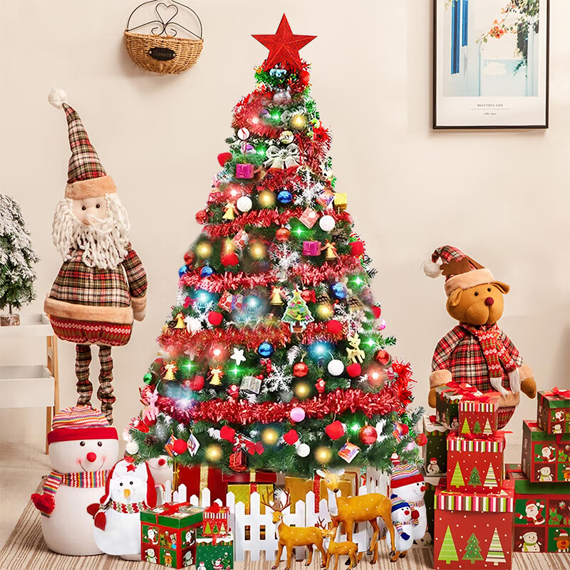 多美忆 圣诞树豪华加密1.5米圣诞装饰礼物套餐场景布置豪华型圣诞树套装