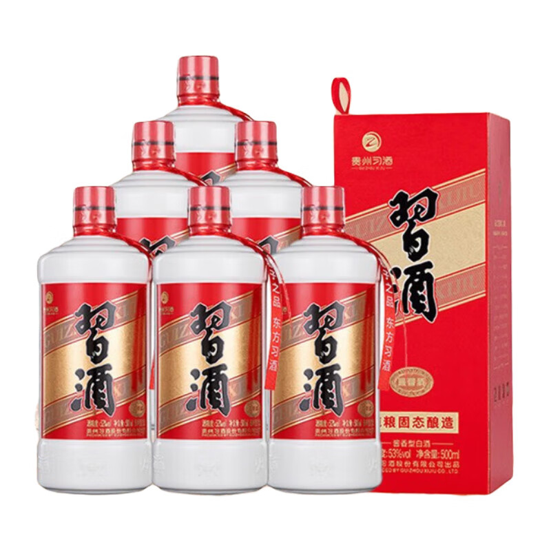 习酒圆习酒酱香型 贵州白酒 53度 500mL 6瓶 整箱装