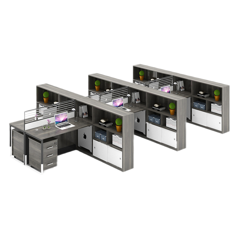 美轩戈 办公桌椅组合双人4人现代简约单人职员桌员工位四人位电脑桌6人屏风办公桌办公室家具套装 配套办公椅