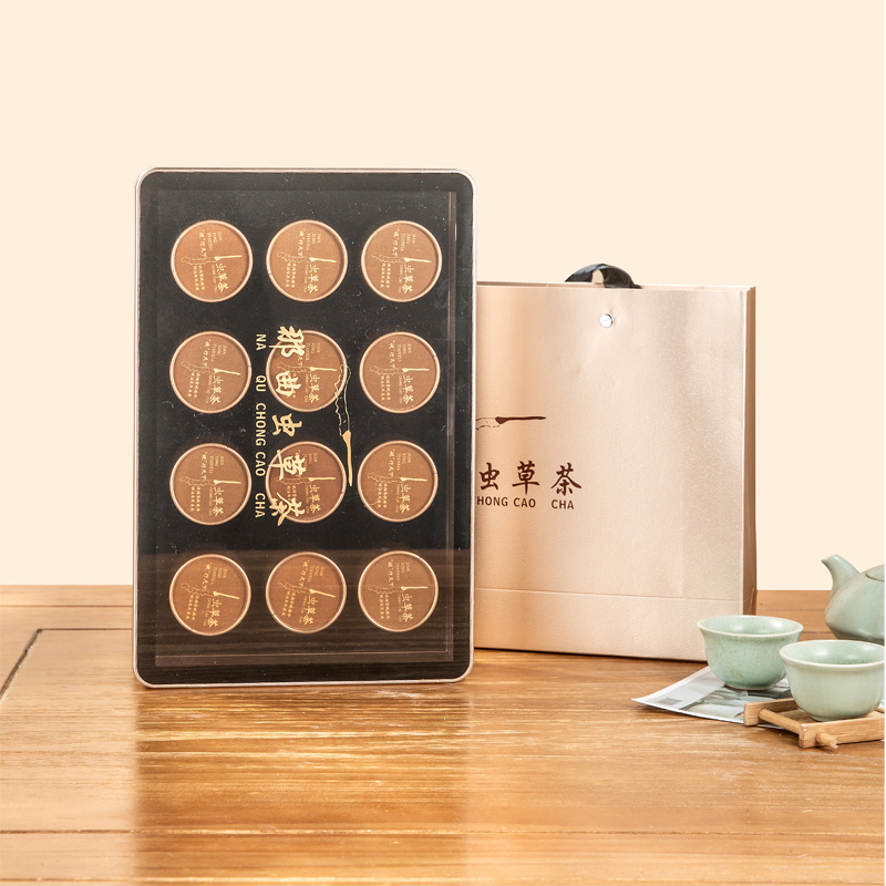 那曲虫草茶礼盒礼品私人订制12罐冬虫夏草铁皮石斛花旗参灵芝红枣