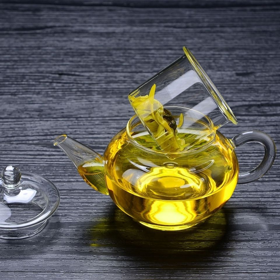 小米(m i)米家通用轻奢玻璃小茶壶迷你泡茶壶单人家用小号玻璃花茶壶