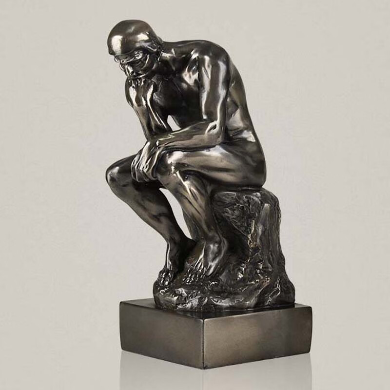 忆往昔欧式复古家居装饰人物思考者摆件沉思者雕塑思想者雕像客厅玄关