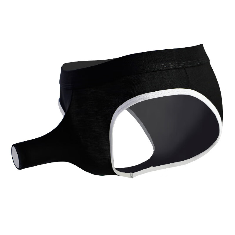 柯润莱枪弹分离男士内裤新款男士性感三角内裤木代尔透蛋分离开口飞