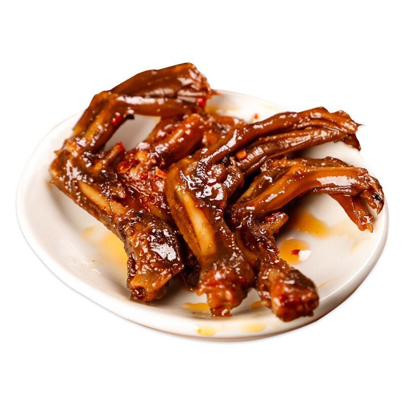 湖南特产仙都辣酱小鸭爪即食卤味休闲鸭肉小吃退货运费 辣酱小爪100g*