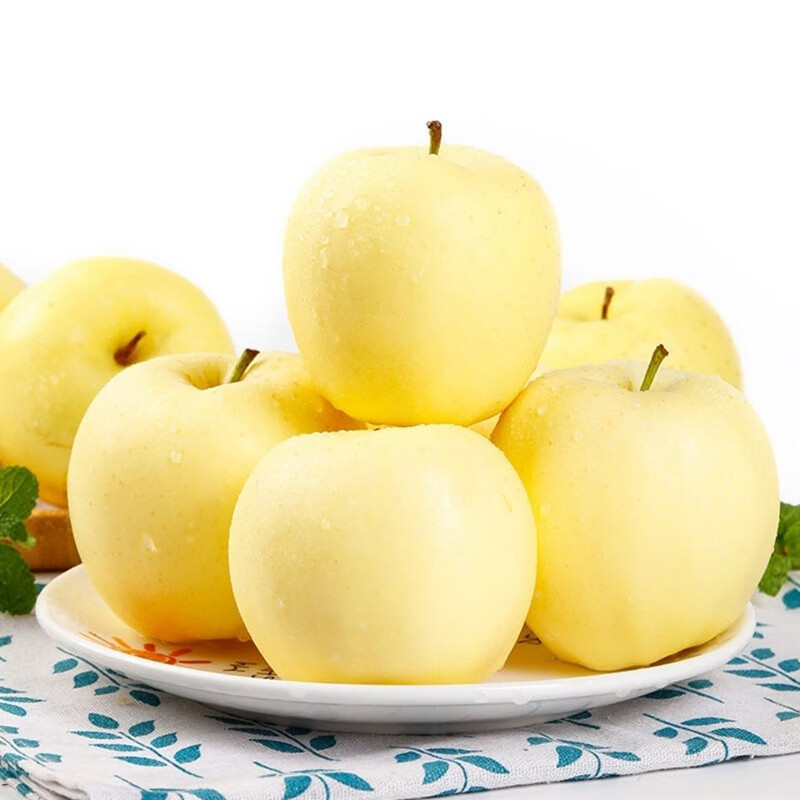 东北黄元帅苹果带箱9斤（85-90mm）粉苹果 新鲜水果 黄面奶油苹果金帅京东生鲜