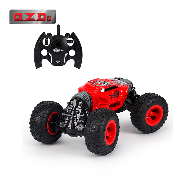 DZDIV 遥控车 双面扭变四驱攀爬车 儿童玩具大型遥控汽车模型耐摔配电池可充电UD2169A红图片
