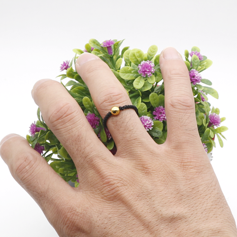 芹娜落落抖音同款转运珠戒指女男情侣一对韩版潮流学生网红红绳简约