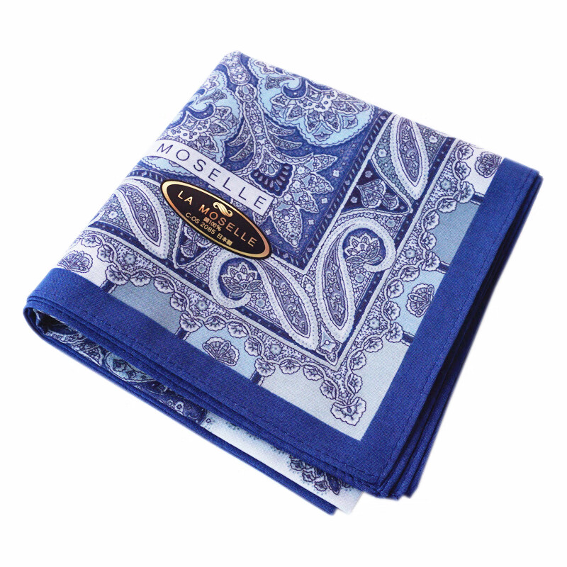 fengedun日本手帕男士高端绅士手绢进口全棉印花佩斯利花纹柔软吸汗