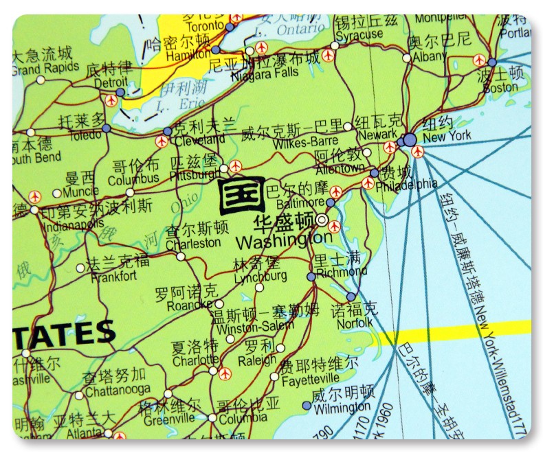 3米x1.1米地图挂图 航海路线 港口 油港 专业地图