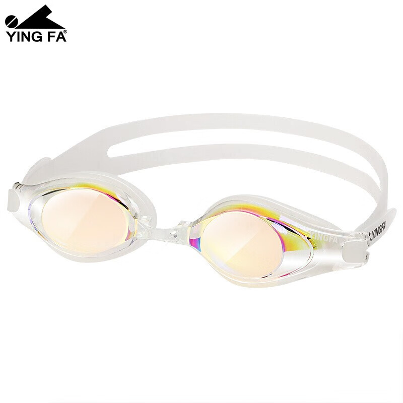 英发（YINGFA） 大框泳镜 男女通用防水游泳眼镜 高清防雾反光多 Y2600AFV-05白色