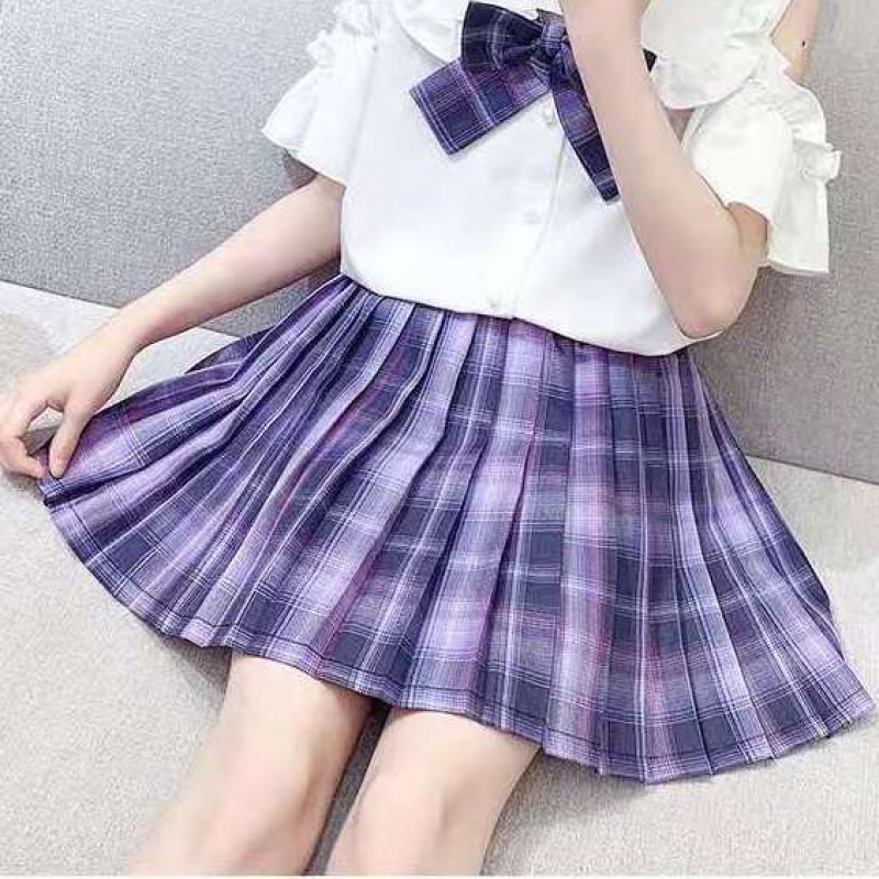 『现货速发』女童套装夏装2021新款洋气夏季学院风jk裙儿童网红大童两