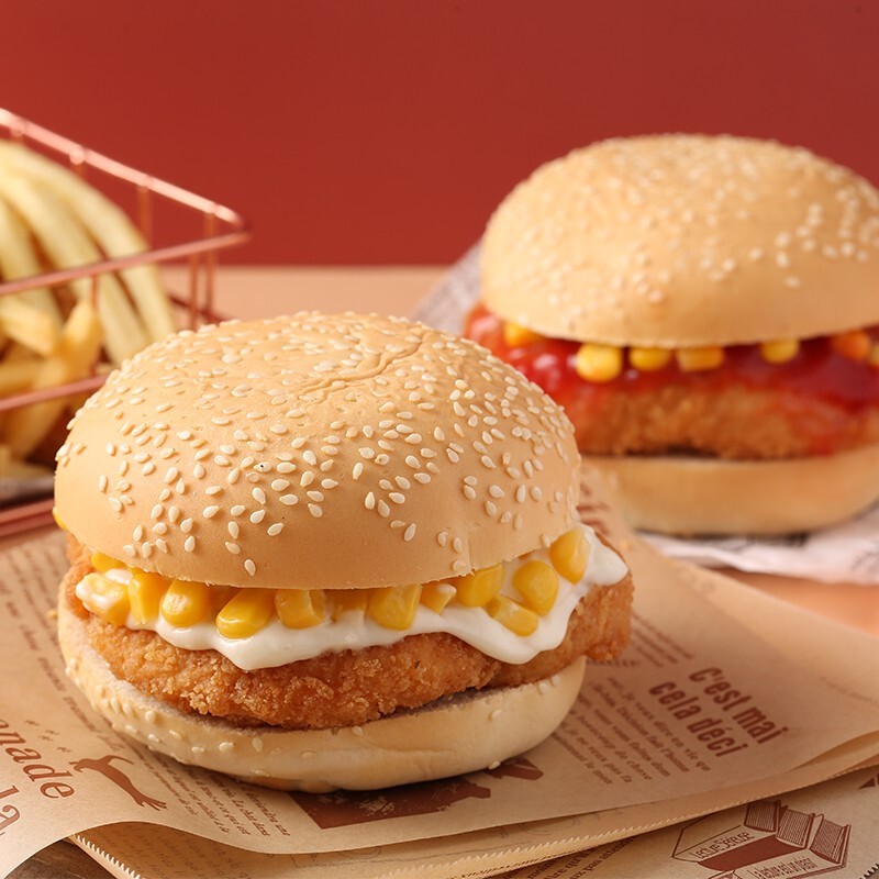代餐奥尔良鸡腿堡微波炉加热即食面点 奥尔良鸡腿堡4个 香辣鸡腿堡4个