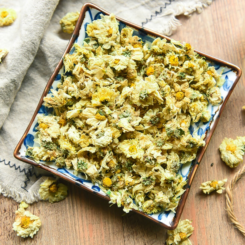 虎钢馋菊花茶杭白菊500g桐乡白菊花胎菊花配决明子枸杞子