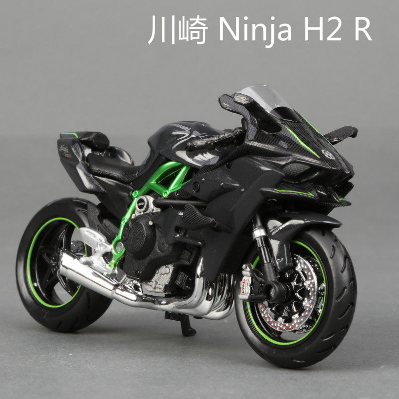 川崎h2r车模1:18美驰图1:18川崎h2r模型杜卡迪街车跑车摩托车模型仿真