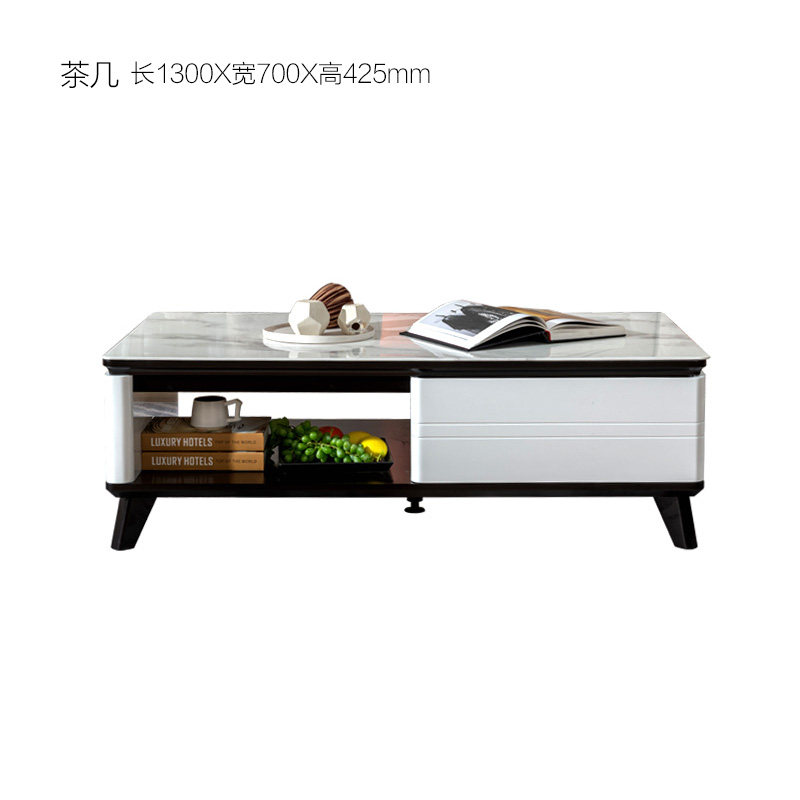 空梦玻钢石纹台面茶几可伸缩电视柜组合客厅储物电视柜mz 玻钢石台面