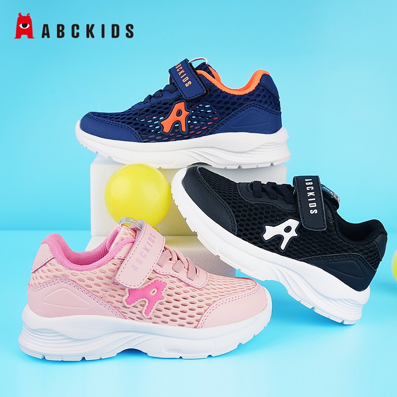 ABC KIDS童鞋男童鞋子2026夏季新款儿童运动鞋舒适透气网眼鞋中童女童跑鞋 黑色 37
