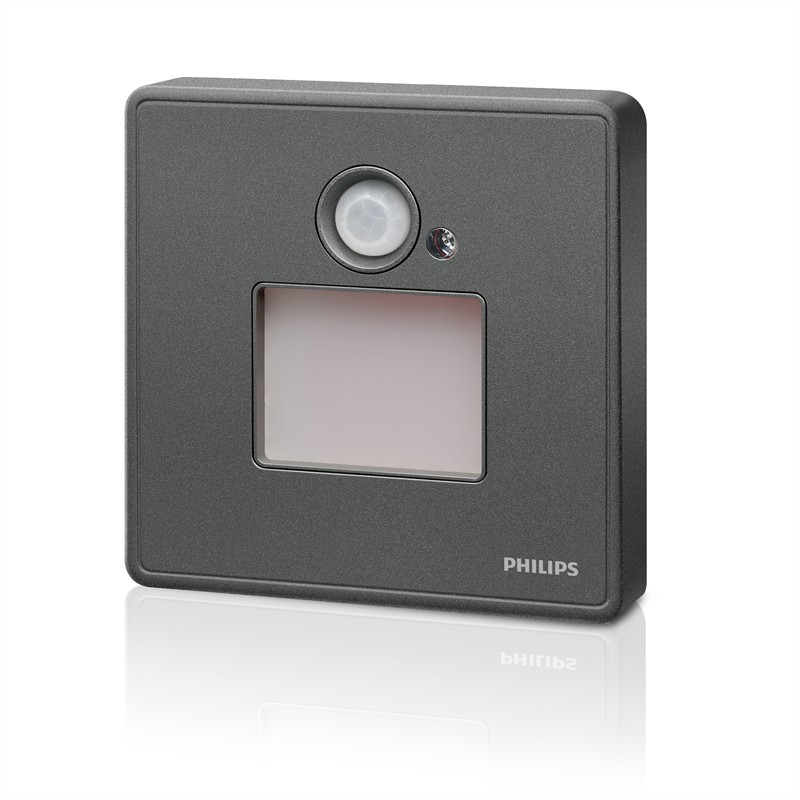 飞利浦(philips)开关插座恒曦灰色86型暖光led智能开关面板人体感应
