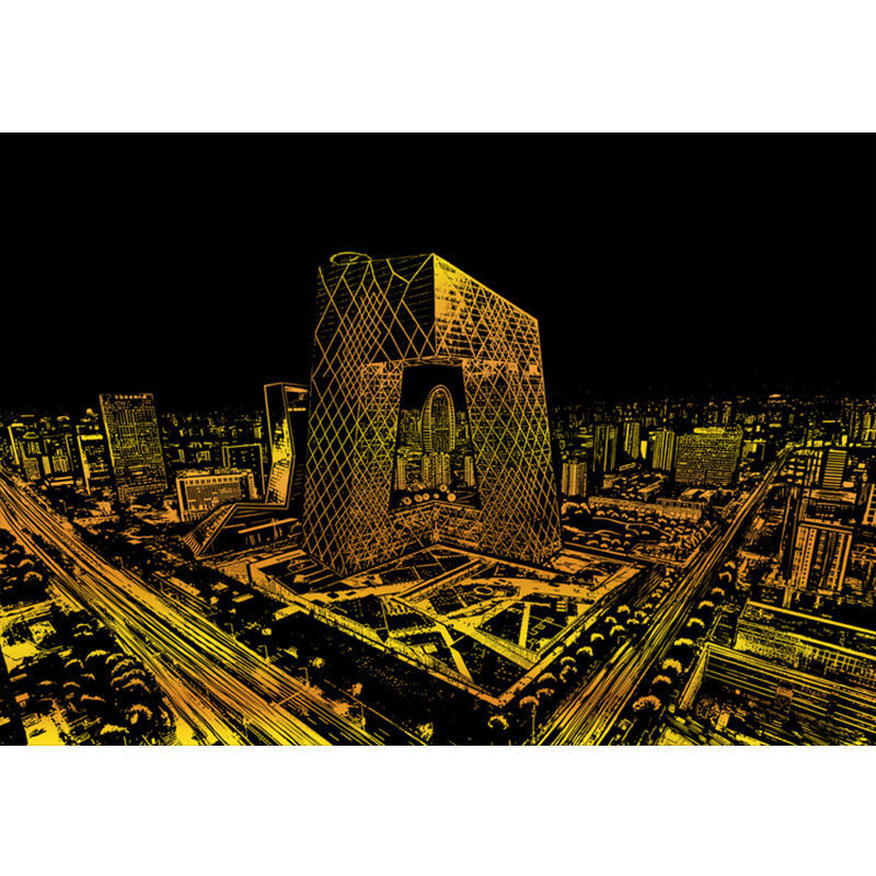 刮画手工制作diy刮刮画生日创意节日礼物送男女朋友 点亮城市北京全景