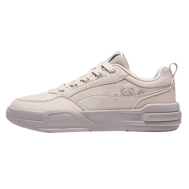 鸿星尔克板鞋女鞋拼接撞色情侣增高时尚休闲鞋|电池熊猫4lite